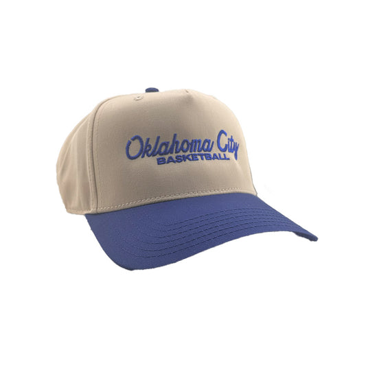 Oklahoma City Basketball Retro Script Two Tone Hat
