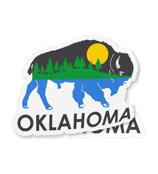 Bison Landscape Sticker
