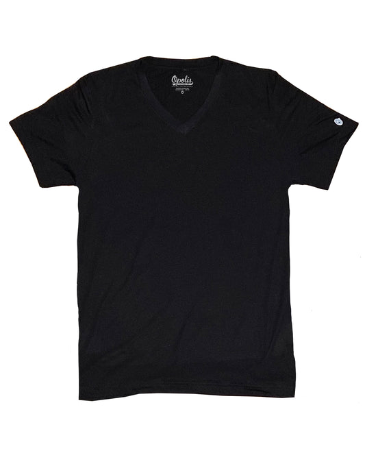 Black Triblend Classic V Neck