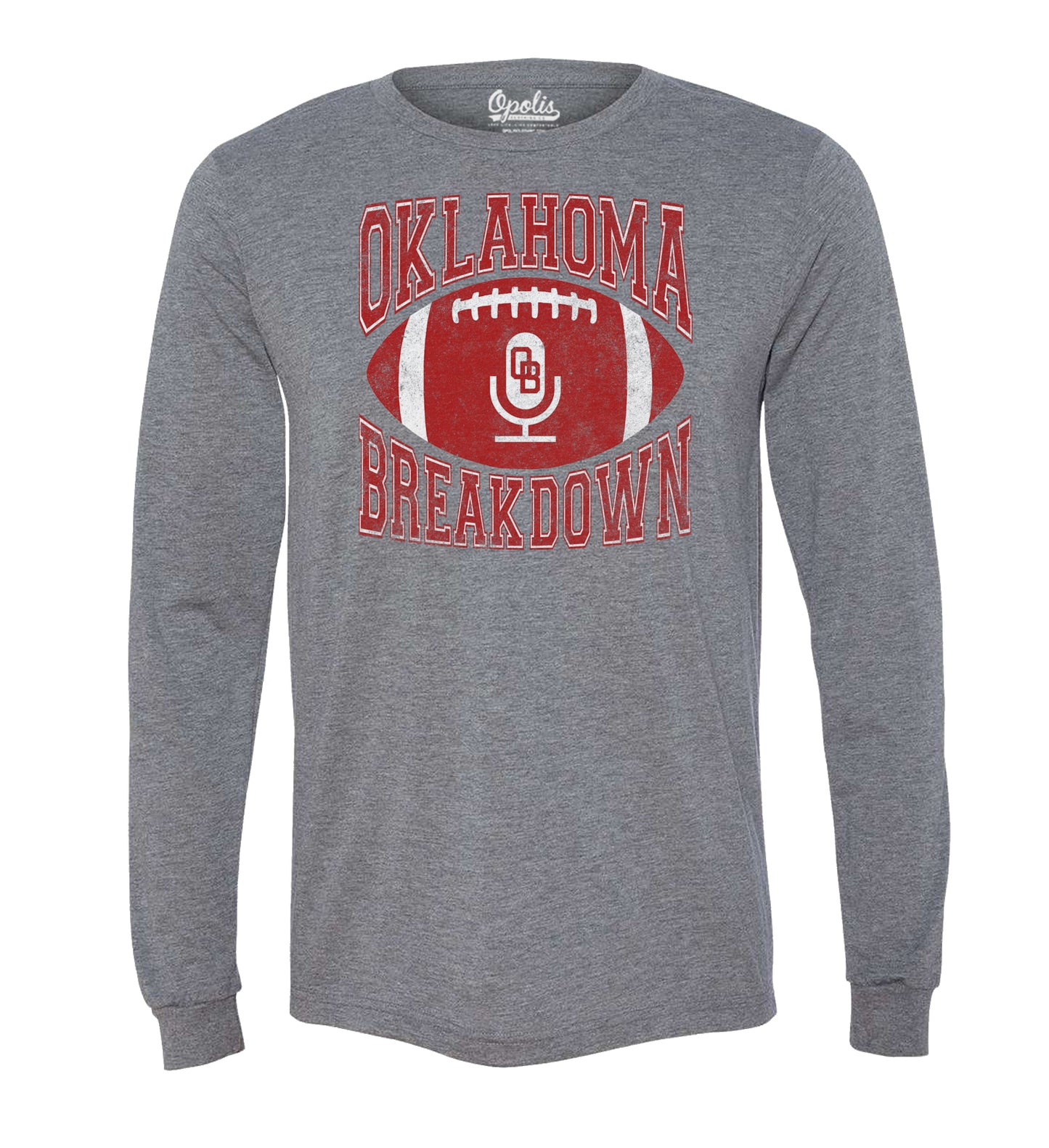 OKLAHOMA BREAKDOWN MIC FOOTBALL LONGSLEEVE