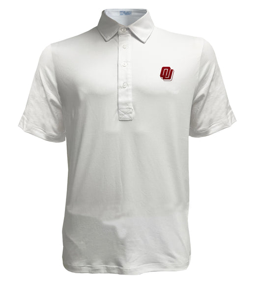 Old School OU Performance White Polo