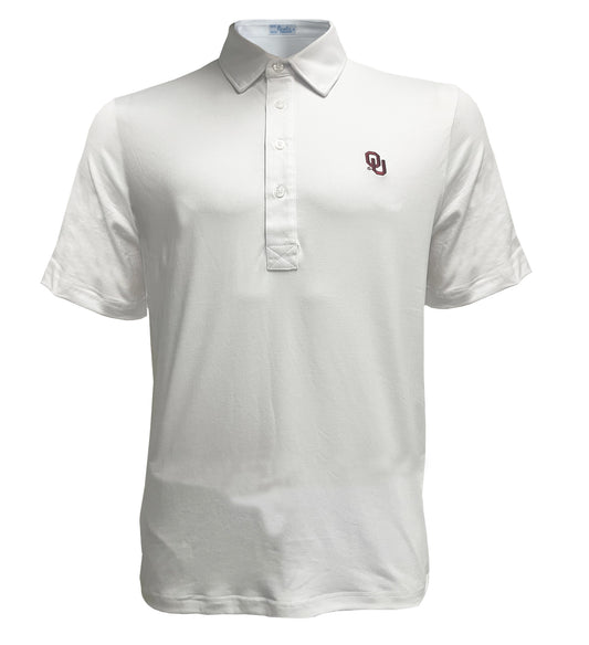 Interlocking OU Performance White Polo