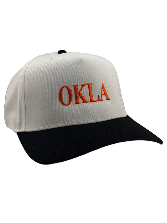 Two-Tone Orange & Black OKLA Hat