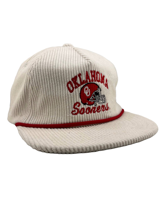 OKLAHOMA SOONERS 90S HELMET VINTAGE CORDUROY HAT