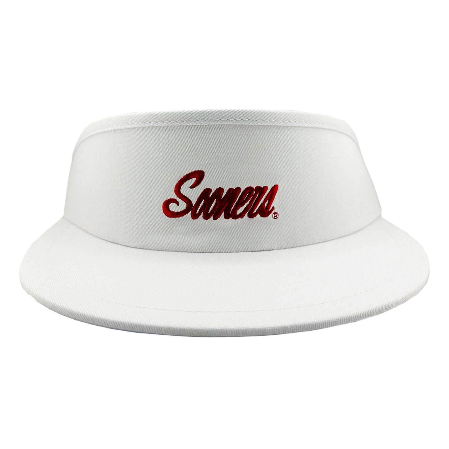 Sooners Script White Clubhouse Visor