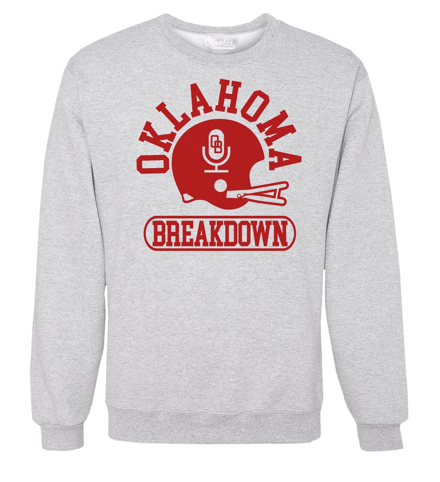 OKLAHOMA BREAKDOWN MIC HELMET CREWNECK